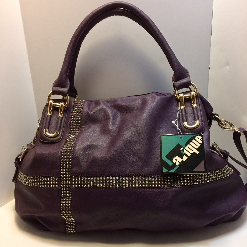Purple Latique Marcita Satchel Shoulder Bag